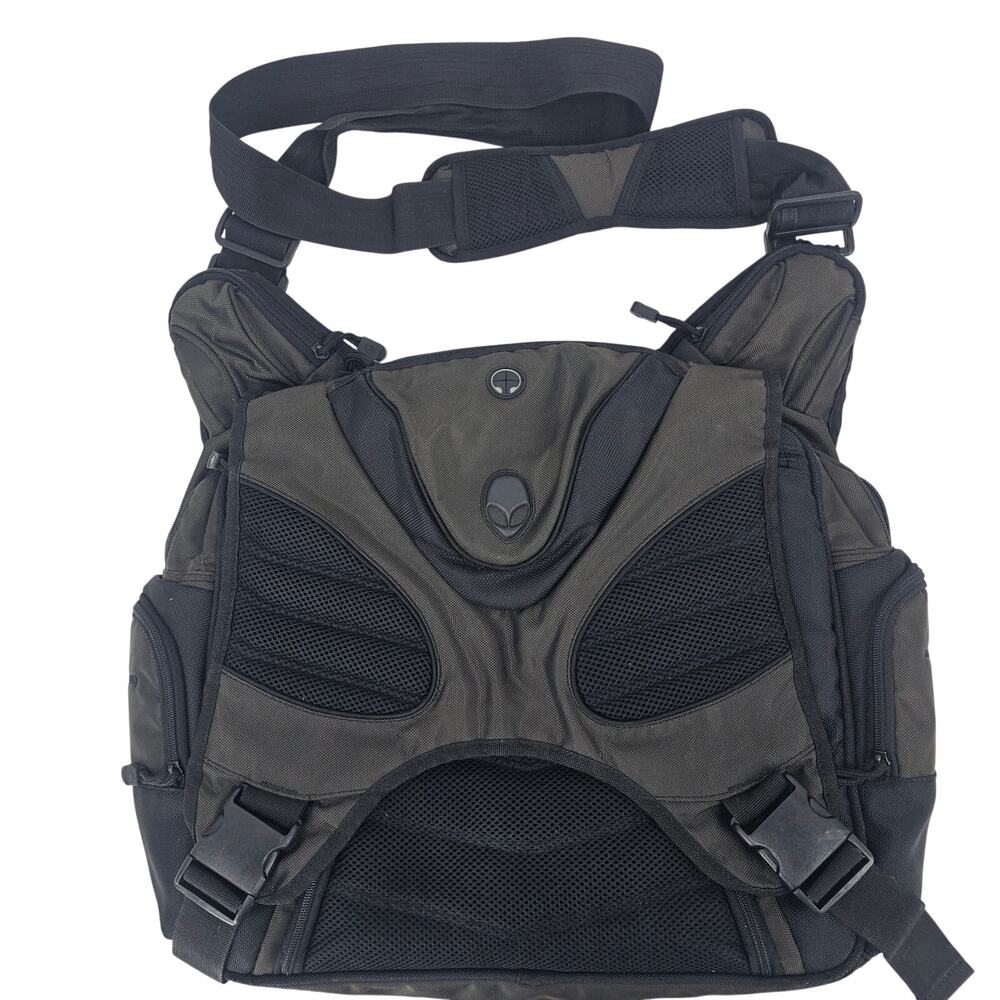 Vintage Y2K Alienware Odyssey Laptop Messenger Bag Unisex 17" Gray Black